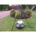 Grill ogrodowy garczek: trójnóg + palenisko + garczek